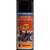 Peinture thermique noire haute température aérosol 400 ml - PYROFEU